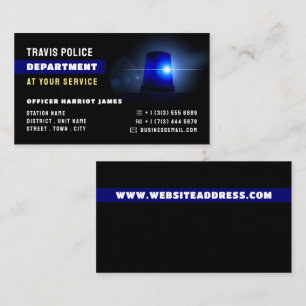Blue Line & Siren, polisman, Tillsatta lagar Visitkort