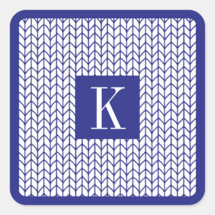 BLUE LINE STICKA Small Square Stickers + Initial I Fyrkantigt Klistermärke