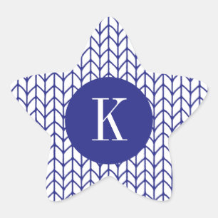 BLUE LINE STICKA Star Shape Stickers + Initial II Stjärnformat Klistermärke