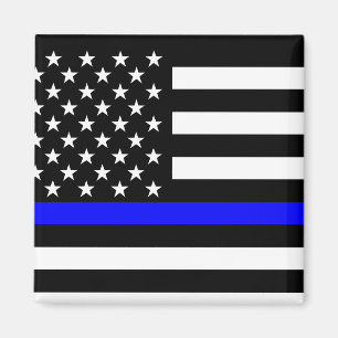 Blue Line US-Flagga Magnet