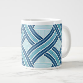 Blue Lines Pattern Jumbo Mugg