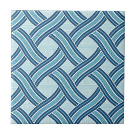 Blue Lines Pattern Kakelplatta