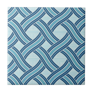 Blue Lines Pattern Kakelplatta