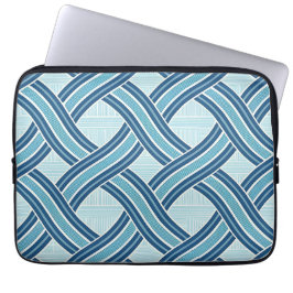 Blue Lines Pattern Laptop Fodral