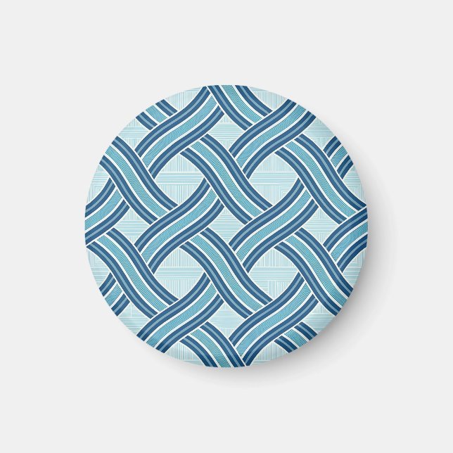 Blue Lines Pattern Magnet (Framsidan)