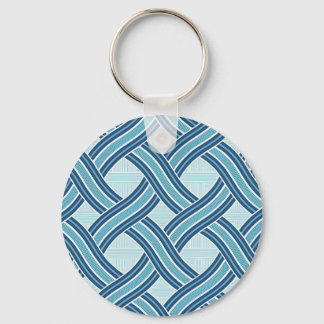 Blue Lines Pattern Nyckelring