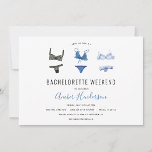 Blue Lingerie Bachelorette - inbjudan till italien