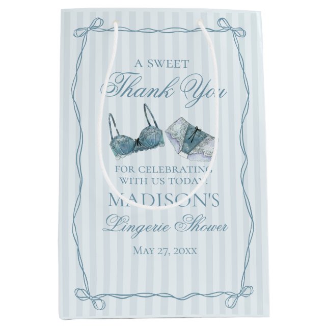 Blue Lingerie Shower Bachelorette Party Favor (Framsidan)
