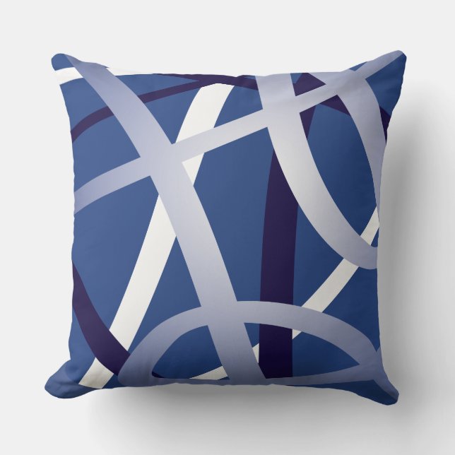 BLUE LINJER DESIGN Retro Dekorativ kudde (Framsida)