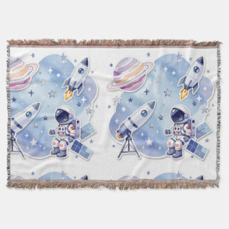 Blue little astronaut cozy Blanket for New Home Filt
