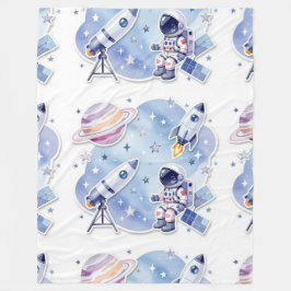 Blue little astronaut stylish Blanket New Home Fleecefilt