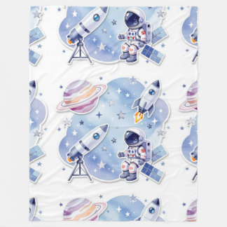 Blue little astronaut stylish Blanket New Home Fleecefilt