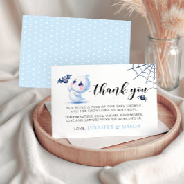 Blue Little Boo Baby Ghost Shower Tack för kortet OSA Kort