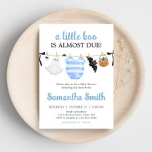 Blue Little Boo Baby Shower