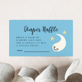 Blue Little Boo Diaper Raffle Biljett Tilläggskort
