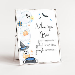 Blue Little Boo Halloween Mamma Osa Pub Poster