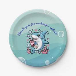 Blue Little Bubly Boba Shark Anpassningsbar