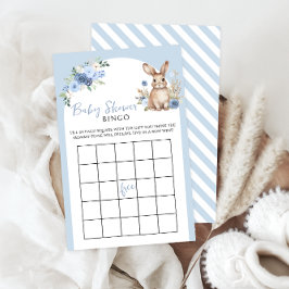 Blue Little Bunny Boho Pojke Shower Game Bingo