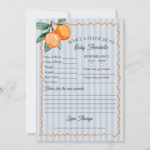 Blue Little Cutie Citrus Shower Advice for Baby Inbjudningar