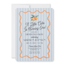 Blue Little Cutie Pastel Citrus Theme Birthday