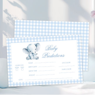 Blue Little Elephant Peanut Bow Baby Predictions Brevpapper