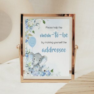 Blue Little Peanut Elephant Kuvert Station Poster