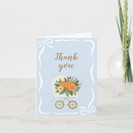 Blue Little Pumpkin Baby Shower Tack Kort