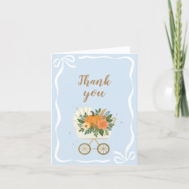 Blue Little Pumpkin Baby Shower Tack Kort