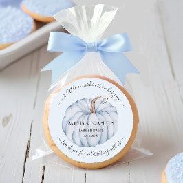 Blue Little Pumpkin Baby Shower Tack Runt Klistermärke