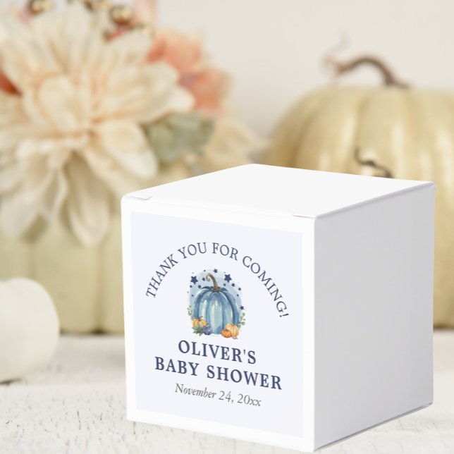 Blue Little Pumpkin Fall Cute Boy Shower Presentaskar (Skapare uppladdad)