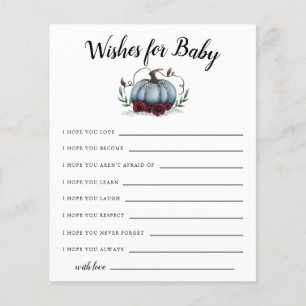 Blue Little Pumpkin Önskemål för Baby Card