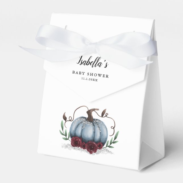 Blue Little Pumpkin Theme Girl Shower Presentaskar (Framsidan Sidan)
