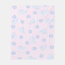 Blue Lizard Blommigt Fleece Blanket