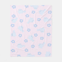 Blue Lizard Blommigt Fleece Blanket