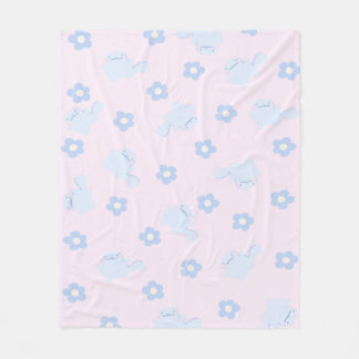 Blue Lizard Blommigt Fleece Blanket