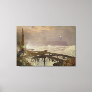 Blue Ljus, Teignemouth Pier - Lighting the Lamps Canvastryck