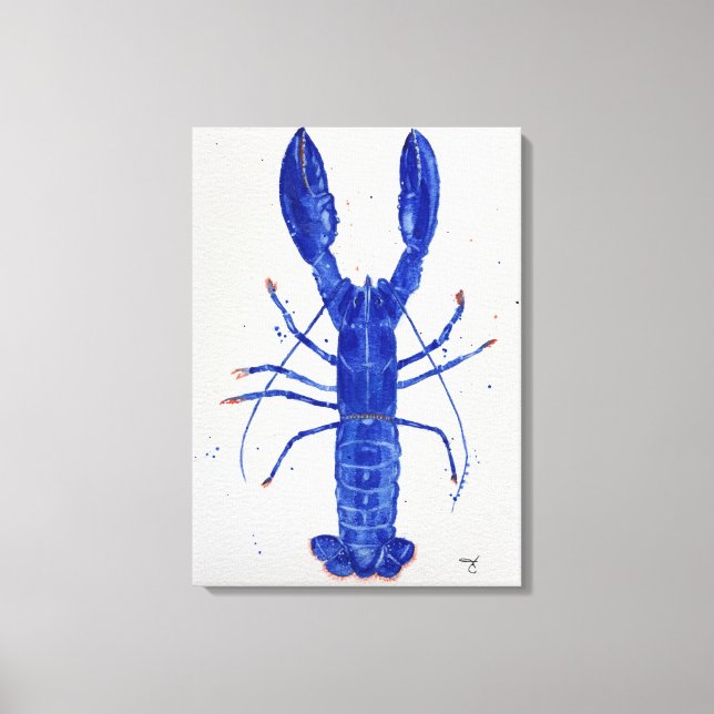 Blue Lobster Canvastryck (Framsida)