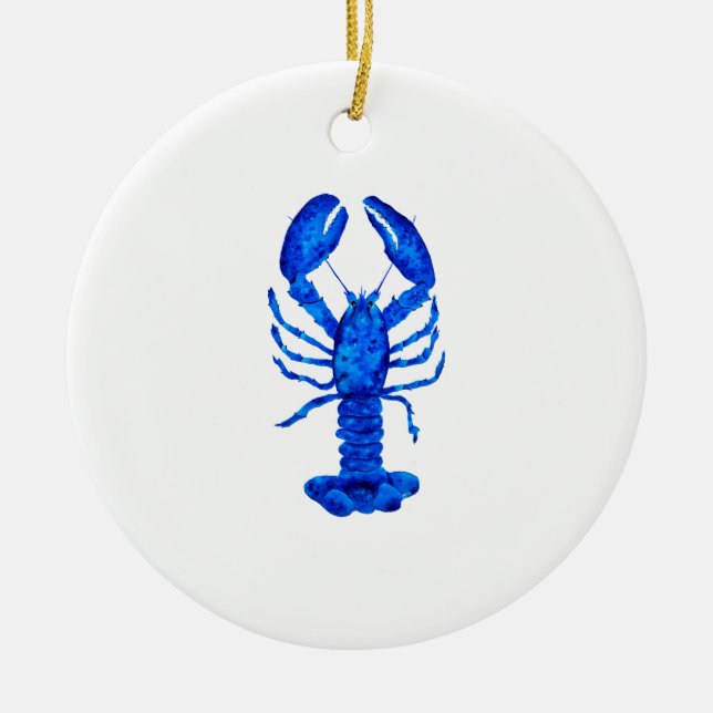 Blue Lobster Julgransprydnad Keramik (Framsidan)