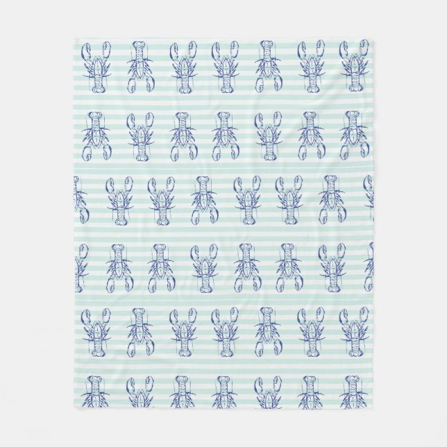 Blue Lobsters Fleecefilt (Framsidan)
