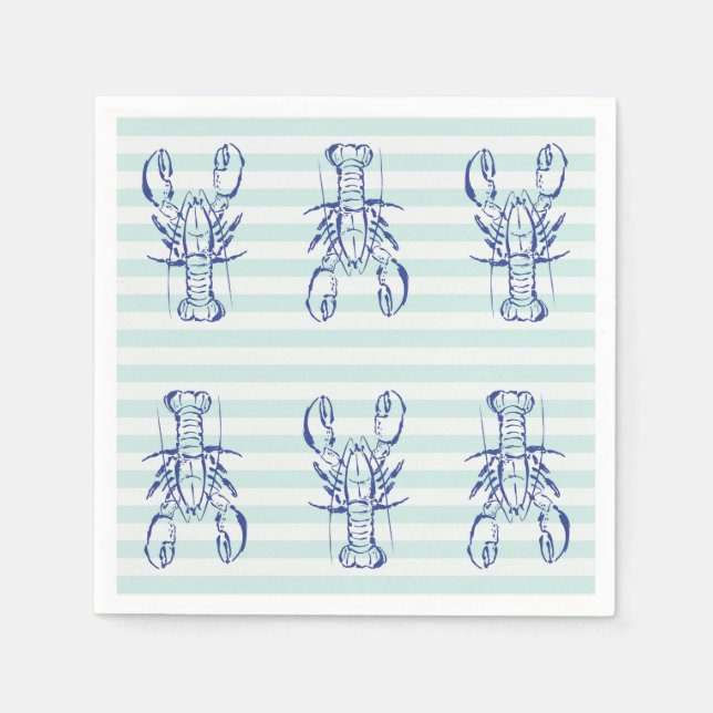 Blue Lobsters Pappersservett (Framsidan)