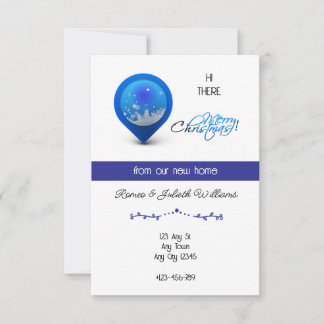 Blue Location New Home Announcement Meddelande