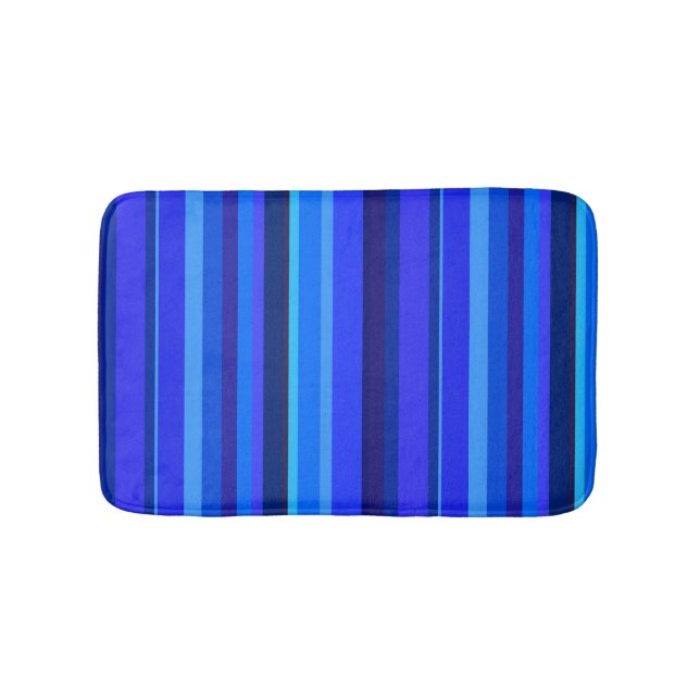 Blue lodrät rand badrumsmatta (Framsidan)