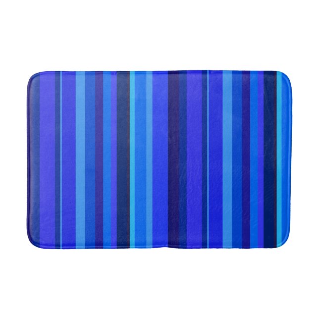 Blue lodrät rand badrumsmatta (Framsidan)