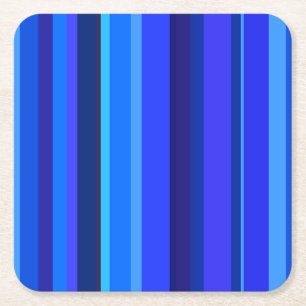 Blue lodrät rand underlägg papper kvadrat