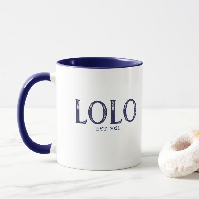 Blue Lolo Grundad Mugg (Med munk)