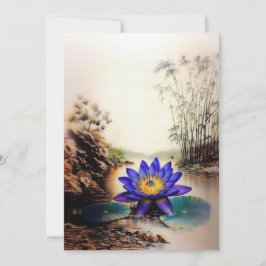 Blue Lotus Emerging from Muddy Vatten (Vietnam)