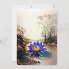 Blue Lotus Emerging from Muddy Vatten (Vietnam) Julkort