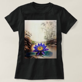 Blue Lotus Emerging from Muddy Vatten (Vietnam) T Shirt