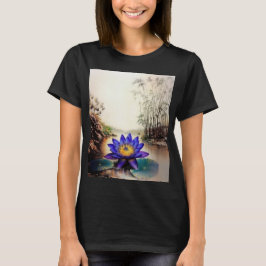 Blue Lotus Emerging from Muddy Vatten (Vietnam) T Shirt