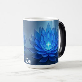 Blue Lotus Flower Andlig Zen Art Magisk Mugg